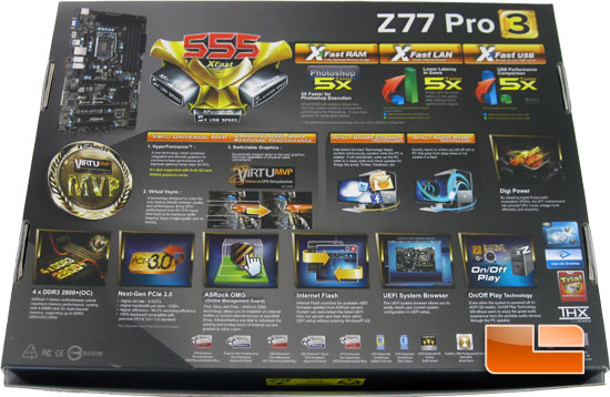 ASRock Z77 Pro3 Motherboard Retail Packaging