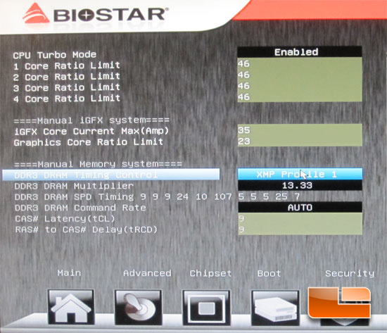 BIOSTAR TZ77B Overclocking