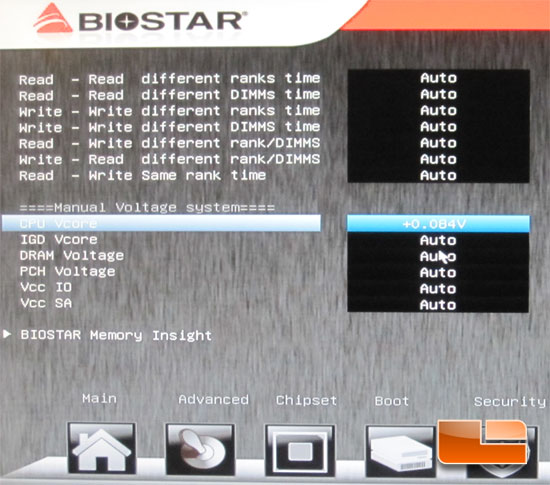 BIOSTAR TZ77B Overclocking BIOSTAR TZ77B Overclocking