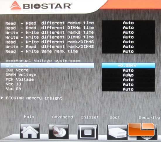 BIOSTAR TZ77B Overclocking