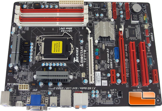 BIOSTAR TZ77B Intel Z77 Motherboard Layout