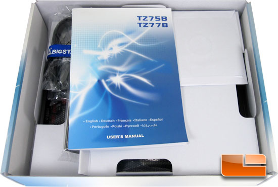BIOSTAR TZ77B Intel Z77 Motherboard Retail Box and Bundle