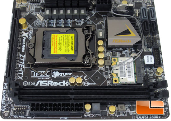 ASRock Z77E-ITX mITX Motherboard Layout