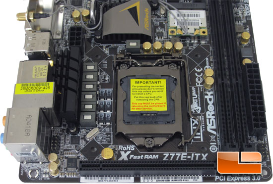 ASRock Z77E-ITX mITX Motherboard Layout