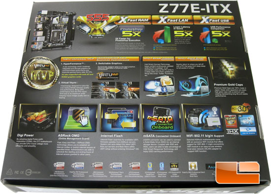 ASRock Z77E-ITX mITX Motherboard Retail Packaging and Bundle