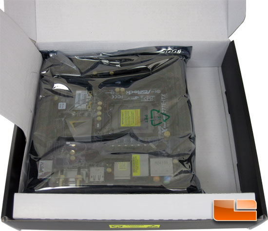 ASRock Z77E-ITX mITX Motherboard Retail Packaging and Bundle