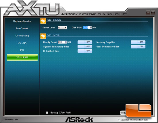 ASRock Z77E-ITX XFast RAM Technology