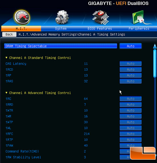 Kingston HyperX XMP Profile 1 Timings