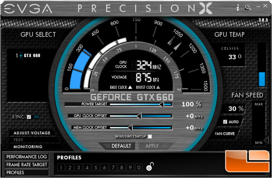 EVGA Precision 3.0.3 Overclocking Utility