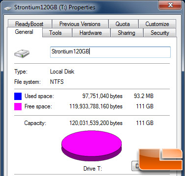 Strontium Hawk 120GB Properties