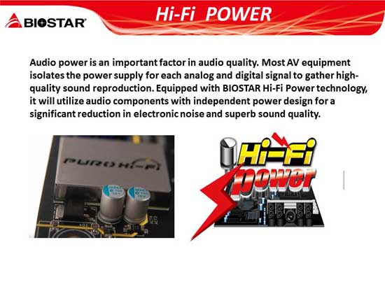 BIOSTAR Z77X Hi-Fi Audio BIOSTAR Z77X Hi-Fi Audio