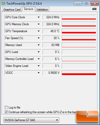 Zotac GeForce GT 640 GPU-Z