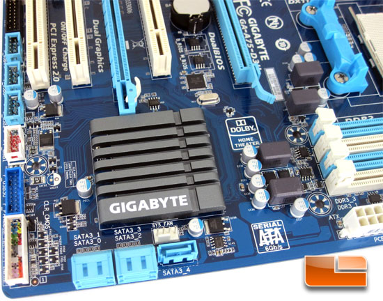 GIGABYTE GA-A75-D3H Socket FM1 Motherboard Layout