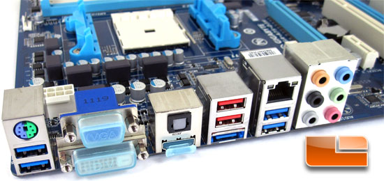 GIGABYTE GA-A75-D3H Socket FM1 Motherboard Layout