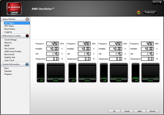 AMD A8-5600K AMD Overdrive Temperature