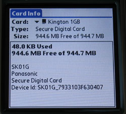 Kingston Ultimate SD Card - Treo 650