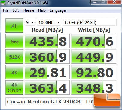 Corsair Neutron GTX 240GB CRYSTALDISKMARK P67