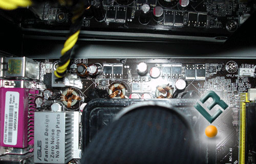 top of the motherboard