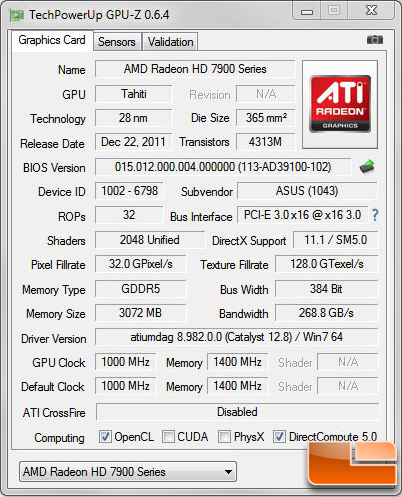 AMD Radeon HD 7970 GPU-Z