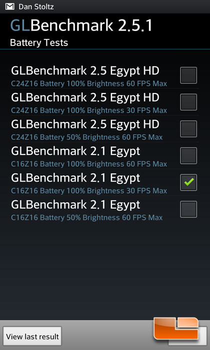 LG Optimus G Battery Testing