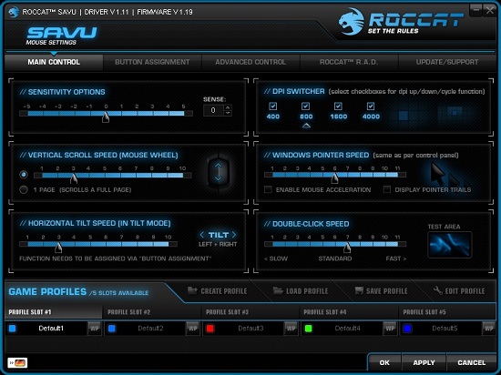 ROCCAT Savu Mouse App