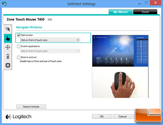 Logitech Zone Touch Wireless Mouse for Windows 8 - Page 2 of 3 Legit Reviews