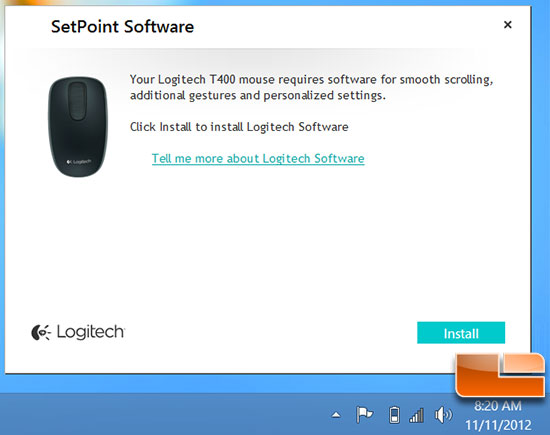 Logitech Zone Touch Wireless Mouse for Windows 8 - Page 2 of 3 Legit Reviews