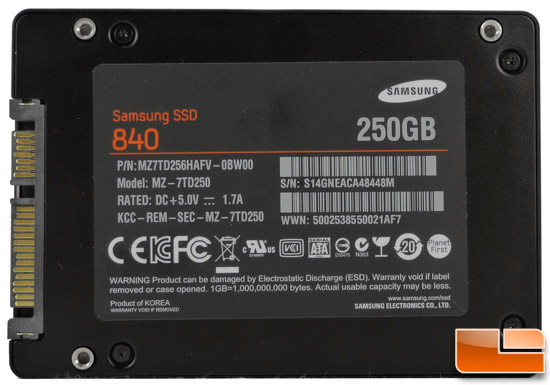 Samsung 840 Rear