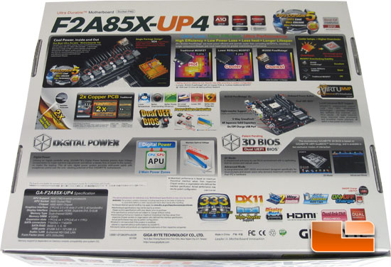 GIGABYTE F2A85X-UP4 Retail Packaging and Bundle