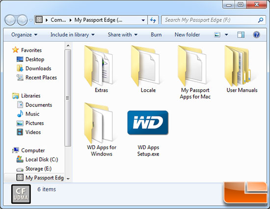 WD My Passport Drive Contents