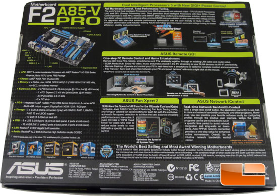 ASUS F2A85-V Pro Retail Box and Bundle