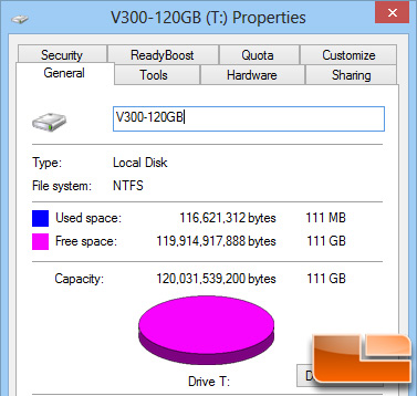 Kingston V300 120GB Properties