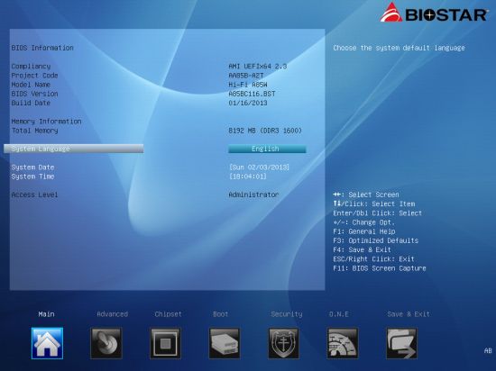 Hi-Fi A85W UEFI BIOS