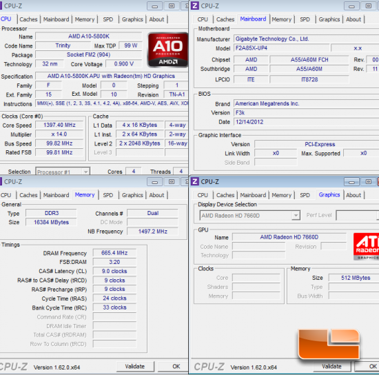 AMD Trinity System Settings CPU-Z
