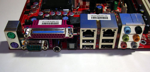 Rear I/O ports