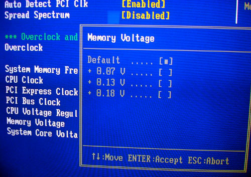 Memory Voltage