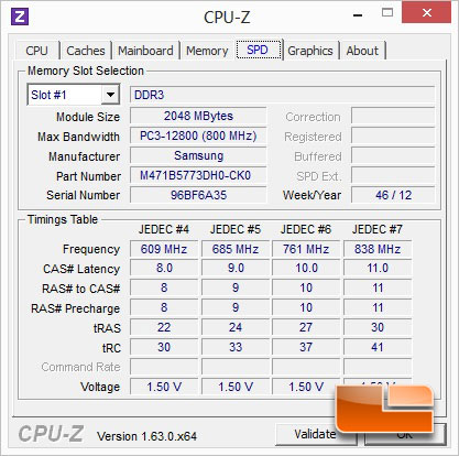 ASUS S500C CPUz & Windows Experience Index
