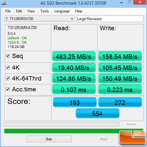 mSATA SSD AS-SSD