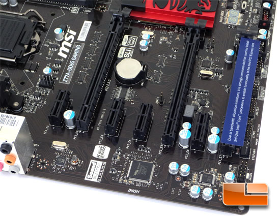 MSI Z77A-GD65 Gaming Series Motherboard Layout