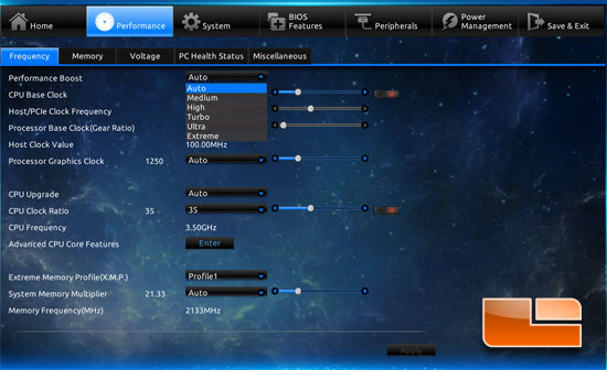 GIGABYTE Z87X-UD3H Extreme Overclocking Setting