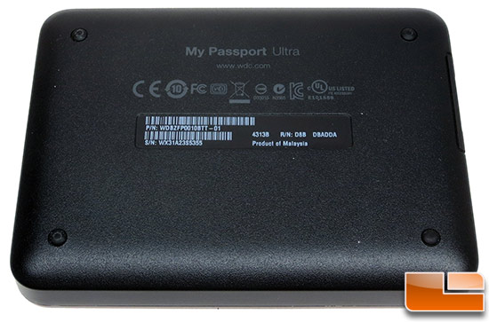 WD My Passport Ultra 1TB Hard Drive Back