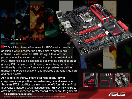 ASUS Republic of Gamers Maximus VI Hero Intel Z87 Motherboard Layout