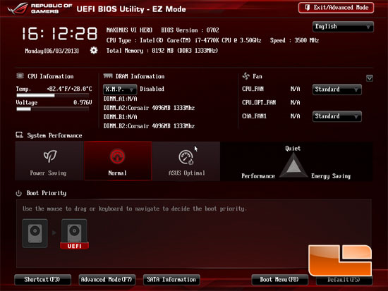 ASUS Republic of Gamers Maximus VI Hero UEFI BIOS