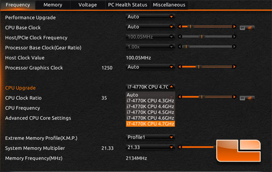 GIGABYTE Z87X-OC Force Overclocking