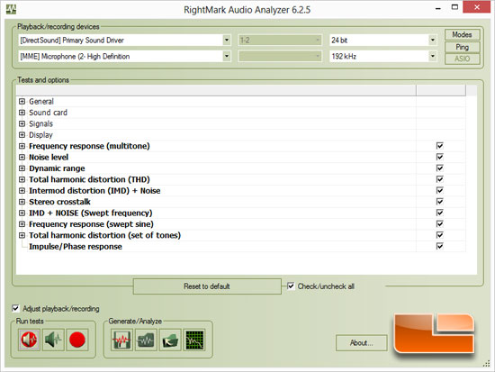 RightMark Audio Analyzer