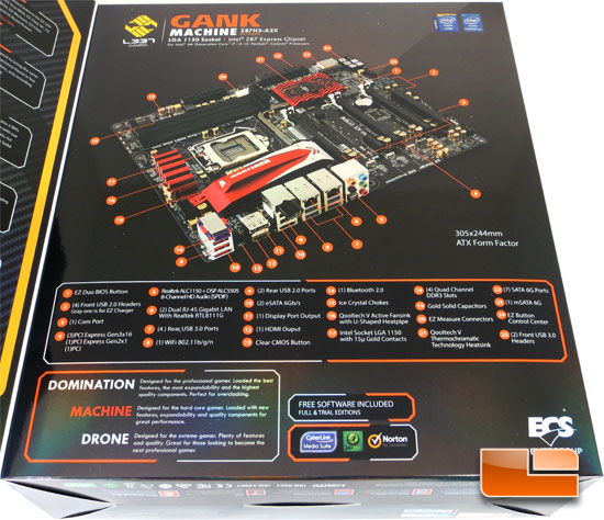 ECS Z87H3-A2X Intel Z87 Motherboard Retail Packaging