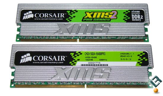 Corsair XMS2 PC2-6400 Memory Modules