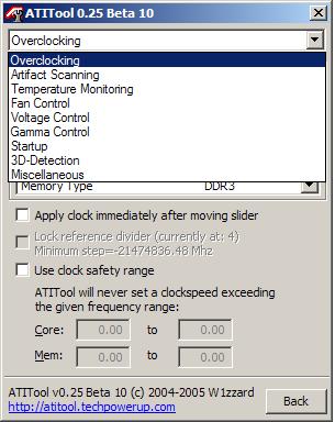 ATI Tool options