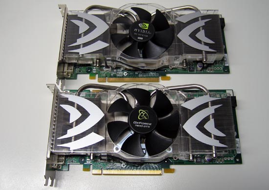 The 7900GTX next to the 7800GTX