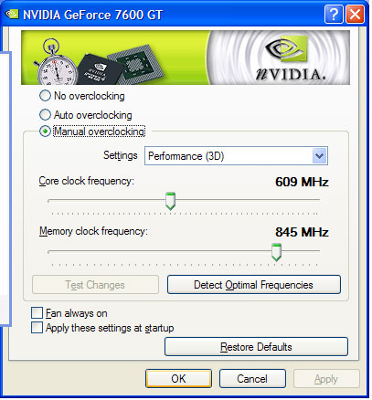 Overclocked XFX 7600GT XXX